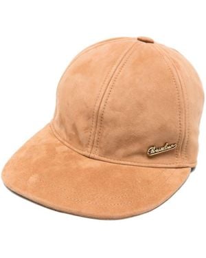Borsalino Logo Baseball Hat - Natural