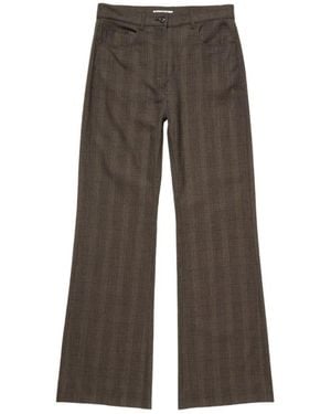 Acne Studios Flared Flat Front Pants - Gray