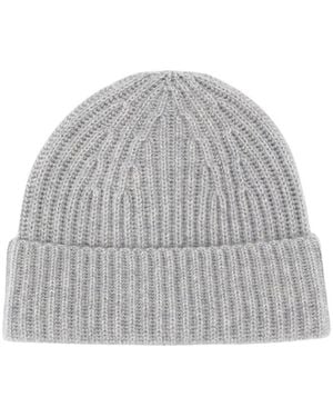 Lisa Yang Ribbed Texture Beanie Hat - Grey