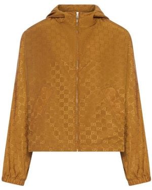 Gucci Logo Hood Jacket - Natural