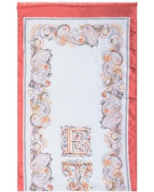 Etro Paisley Printed Scarf - White