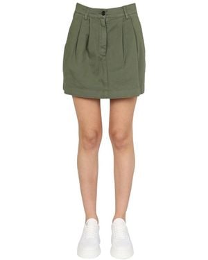 Department 5 Solid Mini Skirt - Green