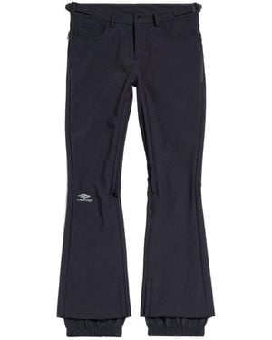 Balenciaga Flared Flat Front Pant - Blue
