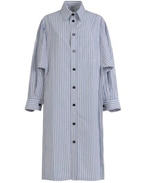 Bottega Veneta Cotton Stripe Dress - Blue