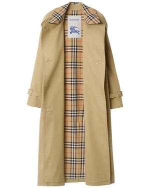 【関税＆送料込み】Burberry Short Green Cotton 'Castleford' Burberry Short Cotton 'Castleford' Trench Coat in Green | Lyst