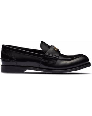 Miu Miu Leather Loafers - Black