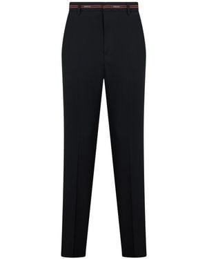 Gucci Straight Flat Front Pants - Blue