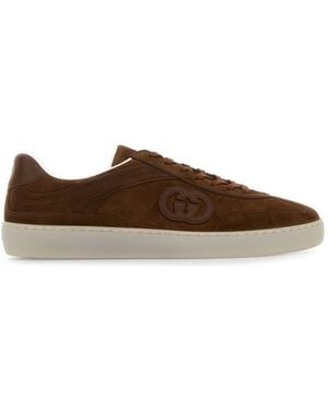 Gucci Suede Sneakers - Brown