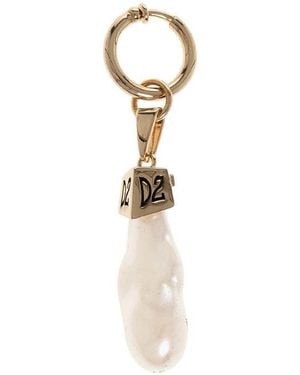 DSquared² Golden Drop Single Earring - White