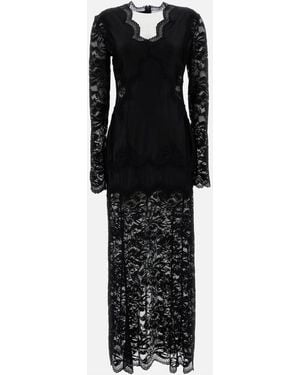 Rabanne Lace Maxi Dress - Black