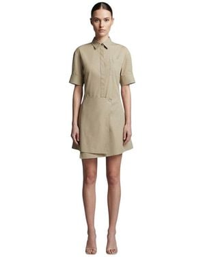 Loewe Shirt Collar Mini Dress - Natural