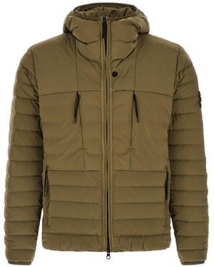 Stone Island Quilted Hood Jacket - Green