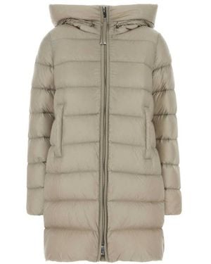 Moncler Quilted Hood Jacket - Natural