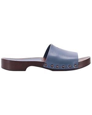 LA ROSE Slip-On Sandals - Blue