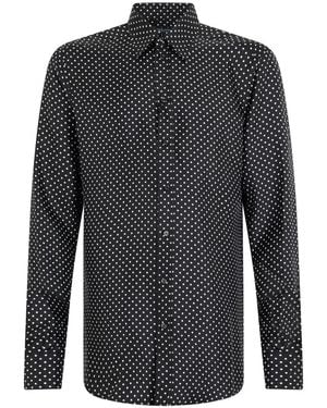 Dolce & Gabbana Polka Dot Shirt - Black