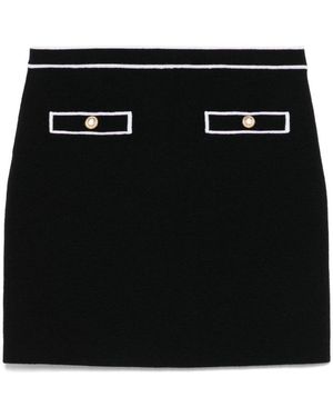 Alice & Olivia Cotton Mini Skirt - Black