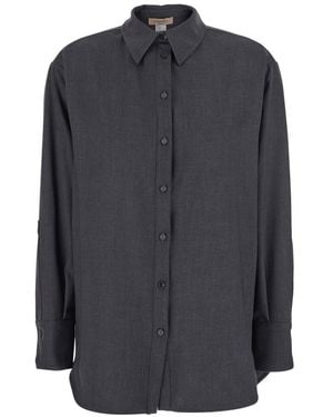 Twinset Relaxed Solid Shirt - Gray