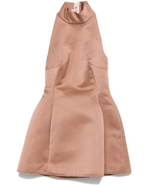 Marni Duchess Satin Mini Dress - Natural