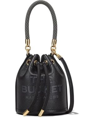 Marc Jacobs Leather Mini Bucket Bag - Black