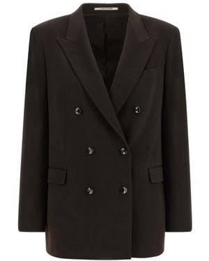 Tagliatore Peaked Lapel Blazer - Black