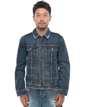 DIESEL Distressed Denim Jacket - Blue