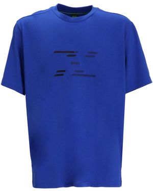 BOSS Crewneck Logo T-Shirt - Blue