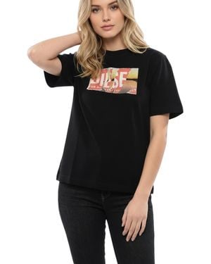 DIESEL Graphic Crew Neck T-Shirt - Black