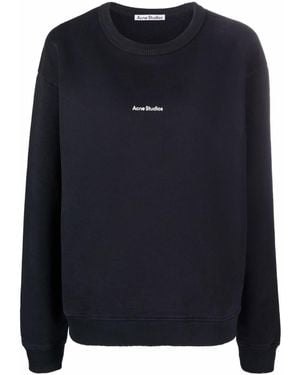 Acne Studios Organic Cotton Logo Sweatshirt - Blue