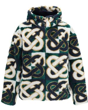 CASABLANCA Logo Fleece Jacket - Green