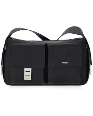 Ferragamo Utility Large Messenger Bag - Black