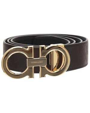 Ferragamo Gancini Buckle Belt - Black