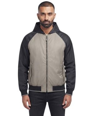 Palm Angels Regular Hood Jacket - Gray