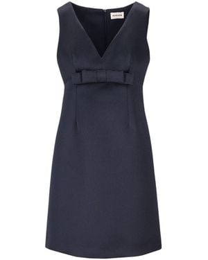 P.A.R.O.S.H. V Neck Mini Dress - Blue