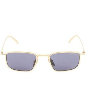 Prada Golden Rectangular Sunglasses - Metallic