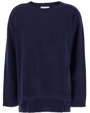 P.A.R.O.S.H. Solid Crew Neck Sweater - Blue
