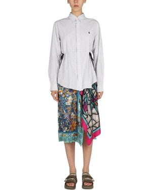 1/OFF Check Tie Dress - White