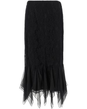 Valentino Lace Skirt - Black