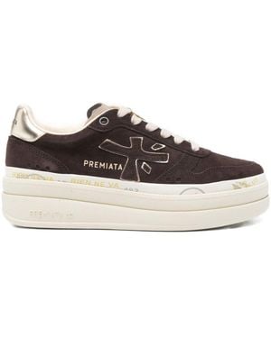 Premiata Logo Sneakers - Brown
