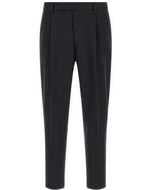 ZEGNA Tapered Pleated Pants - Blue