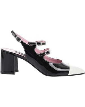 CAREL PARIS Leather Slingback Pumps - White