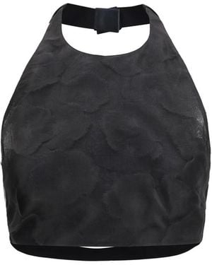 Max Mara Floral Halter Neck Top - Black
