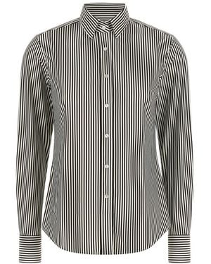 Xacus Regular Stripes Shirt - Gray