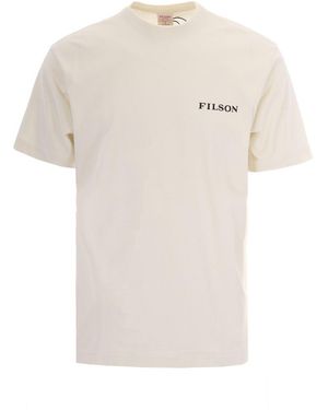 Filson Logo Crew Neck T-Shirt - White