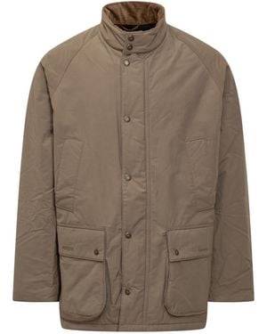Barbour Solid Band Collar Jacket - Brown