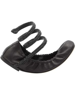 Rene Caovilla Embellished Cleo Ballet Flats - Black