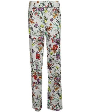 5 PROGRESS Printed Cotton Pants - White
