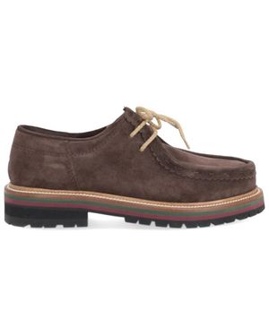 The Bekk Leather Lace Up Shoes - Brown