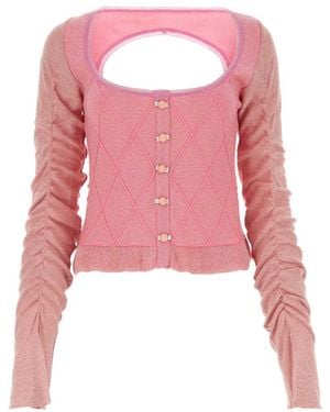 Cormio Cotton Blend Elena Sweater - Pink