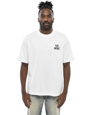 DIESEL Dark Logo Crew Neck T-Shirt - White