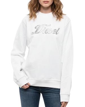 DIESEL Logo Crew Neck Sweatshirt - White